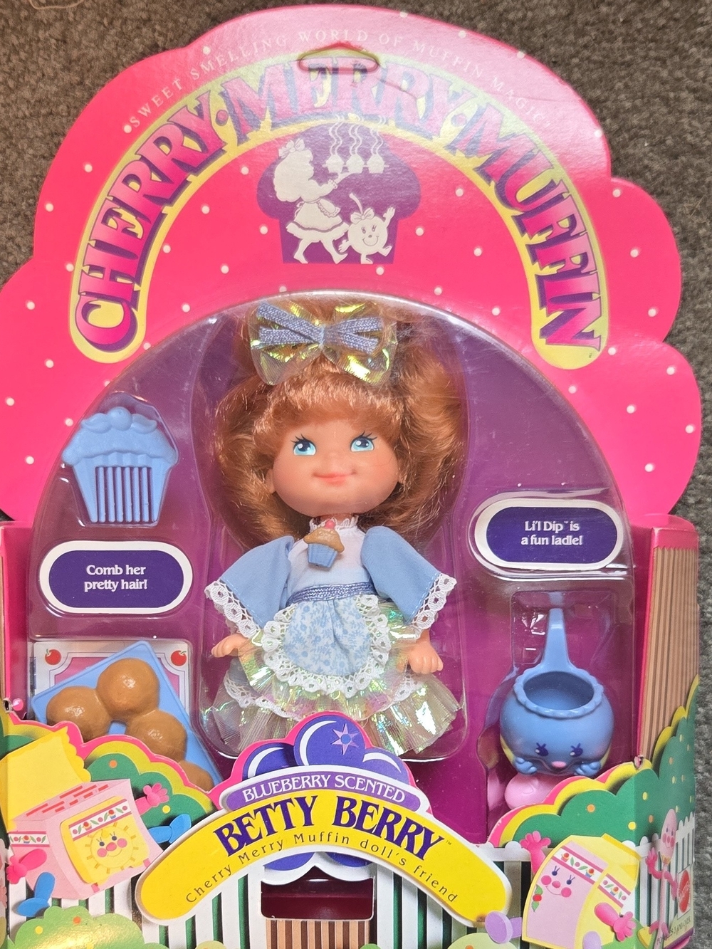 NIB Mattel 1988 Betty Berry Blueberry Scented Doll in Blue Outfit